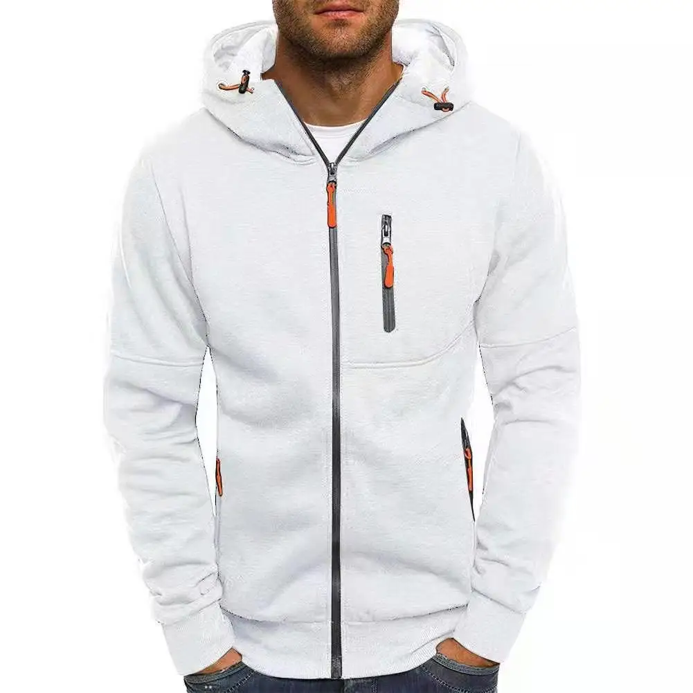 Men Sweatshirts Casual Autumn Male Zip Up Long Sleeve Hoodie Cardigan Coats BSD-ZW67