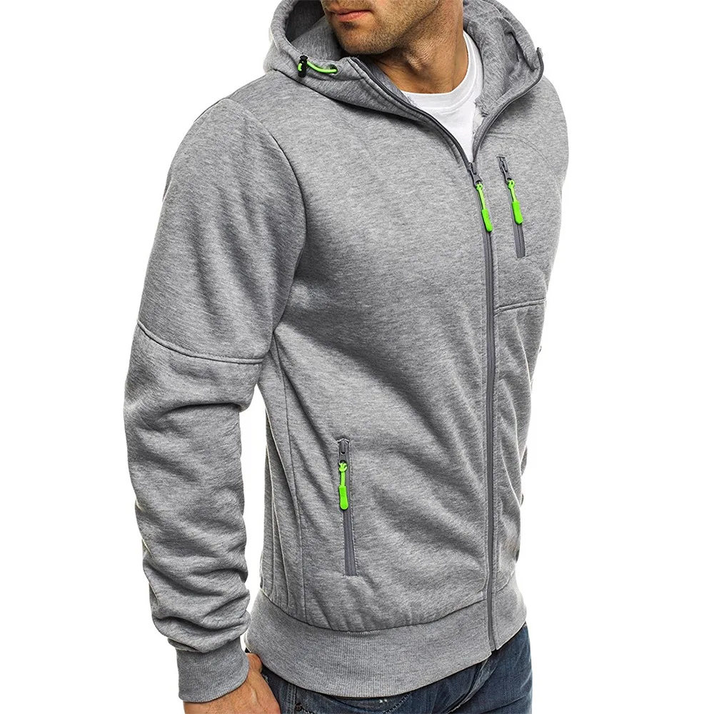 Men Sweatshirts Casual Autumn Male Zip Up Long Sleeve Hoodie Cardigan Coats BSD-ZW67