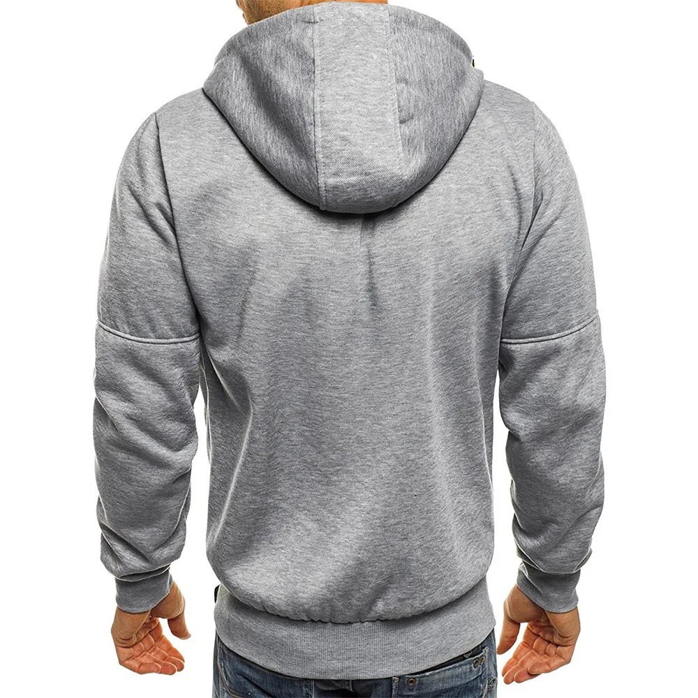 Men Sweatshirts Casual Autumn Male Zip Up Long Sleeve Hoodie Cardigan Coats BSD-ZW67