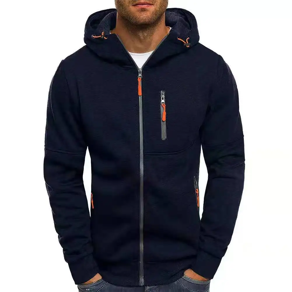Men Sweatshirts Casual Autumn Male Zip Up Long Sleeve Hoodie Cardigan Coats BSD-ZW67