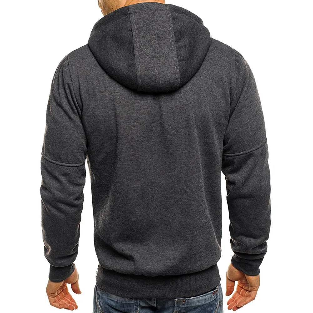 Men Sweatshirts Casual Autumn Male Zip Up Long Sleeve Hoodie Cardigan Coats BSD-ZW67