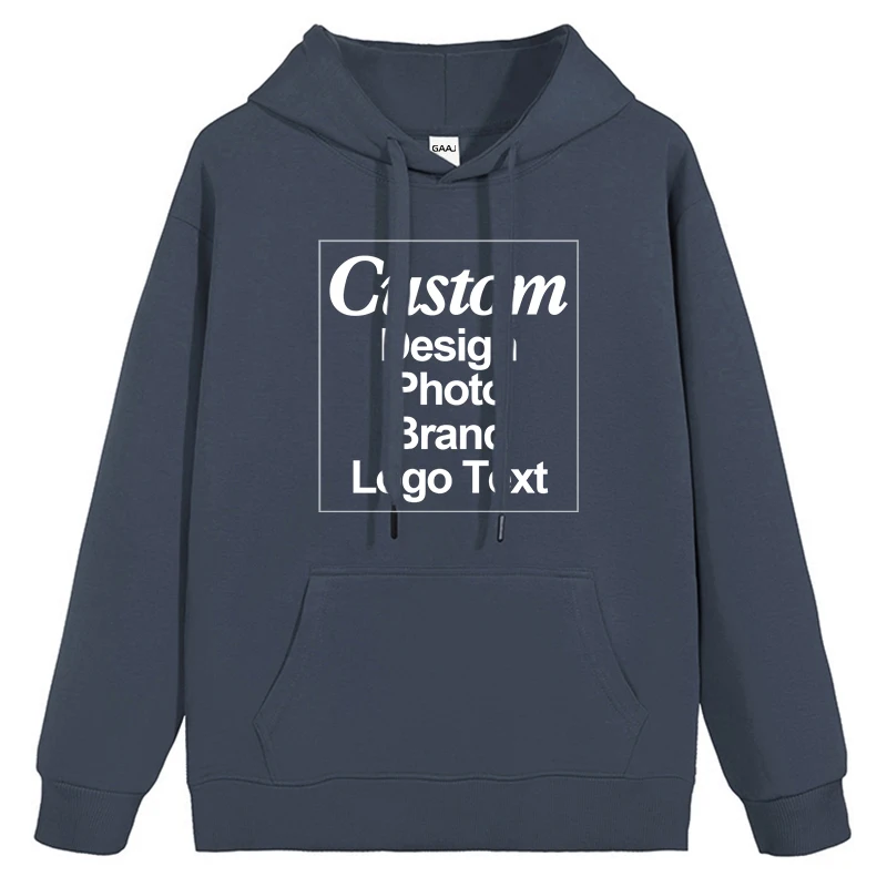 High Quality Custom Hoodie Cotton Sweatshirt Print Embroidery Brand Logo Text Photo Design Men Women Famliy Team Clothing 300g