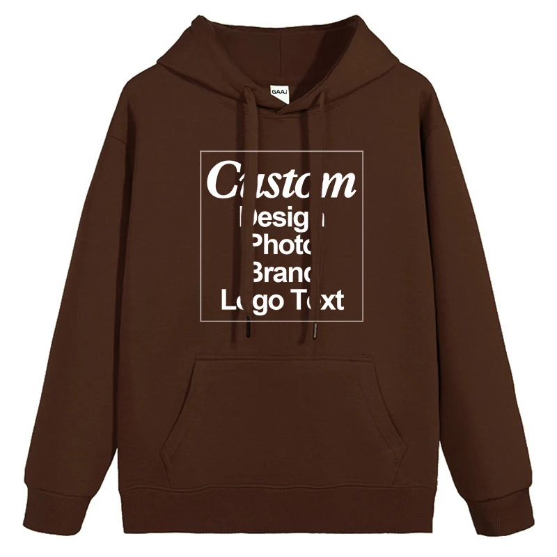 High Quality Custom Hoodie Cotton Sweatshirt Print Embroidery Brand Logo Text Photo Design Men Women Famliy Team Clothing 300g