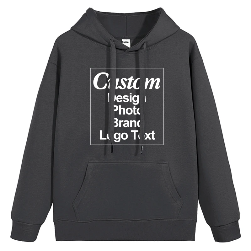 High Quality Custom Hoodie Cotton Sweatshirt Print Embroidery Brand Logo Text Photo Design Men Women Famliy Team Clothing 300g