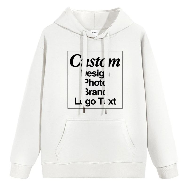 High Quality Custom Hoodie Cotton Sweatshirt Print Embroidery Brand Logo Text Photo Design Men Women Famliy Team Clothing 300g