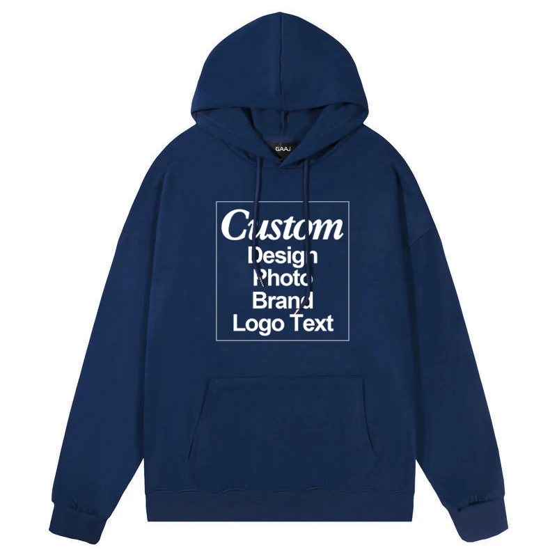 GAAJ Custom Hoodie Sweatshirt 260gsm Lightweight Soft 21 Colors Personalized Print Brand Logo Text Photo Men Women Unisex