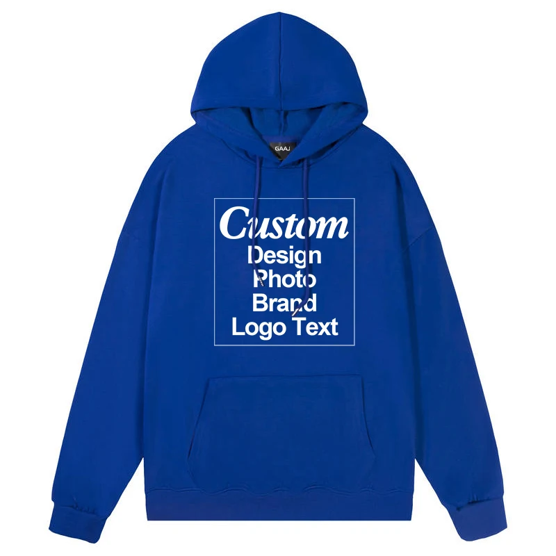 GAAJ Custom Hoodie Sweatshirt 260gsm Lightweight Soft 21 Colors Personalized Print Brand Logo Text Photo Men Women Unisex