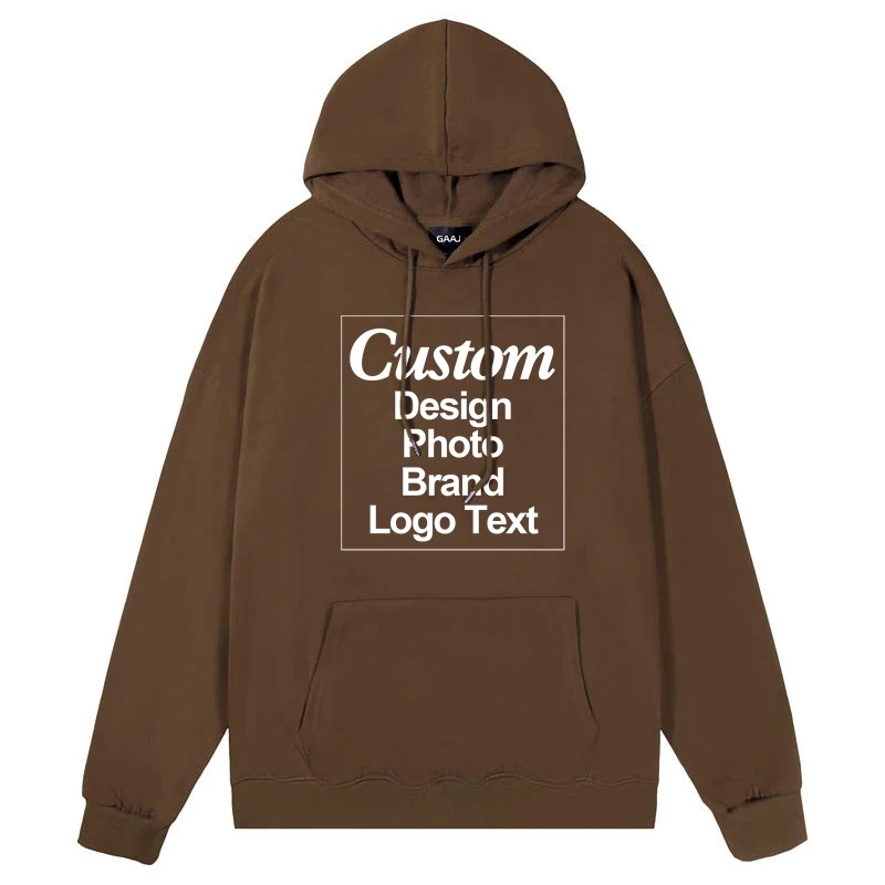 GAAJ Custom Hoodie Sweatshirt 260gsm Lightweight Soft 21 Colors Personalized Print Brand Logo Text Photo Men Women Unisex