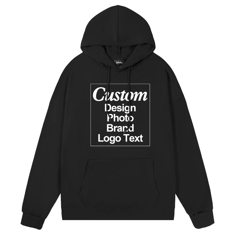 GAAJ Custom Hoodie Sweatshirt 260gsm Lightweight Soft 21 Colors Personalized Print Brand Logo Text Photo Men Women Unisex