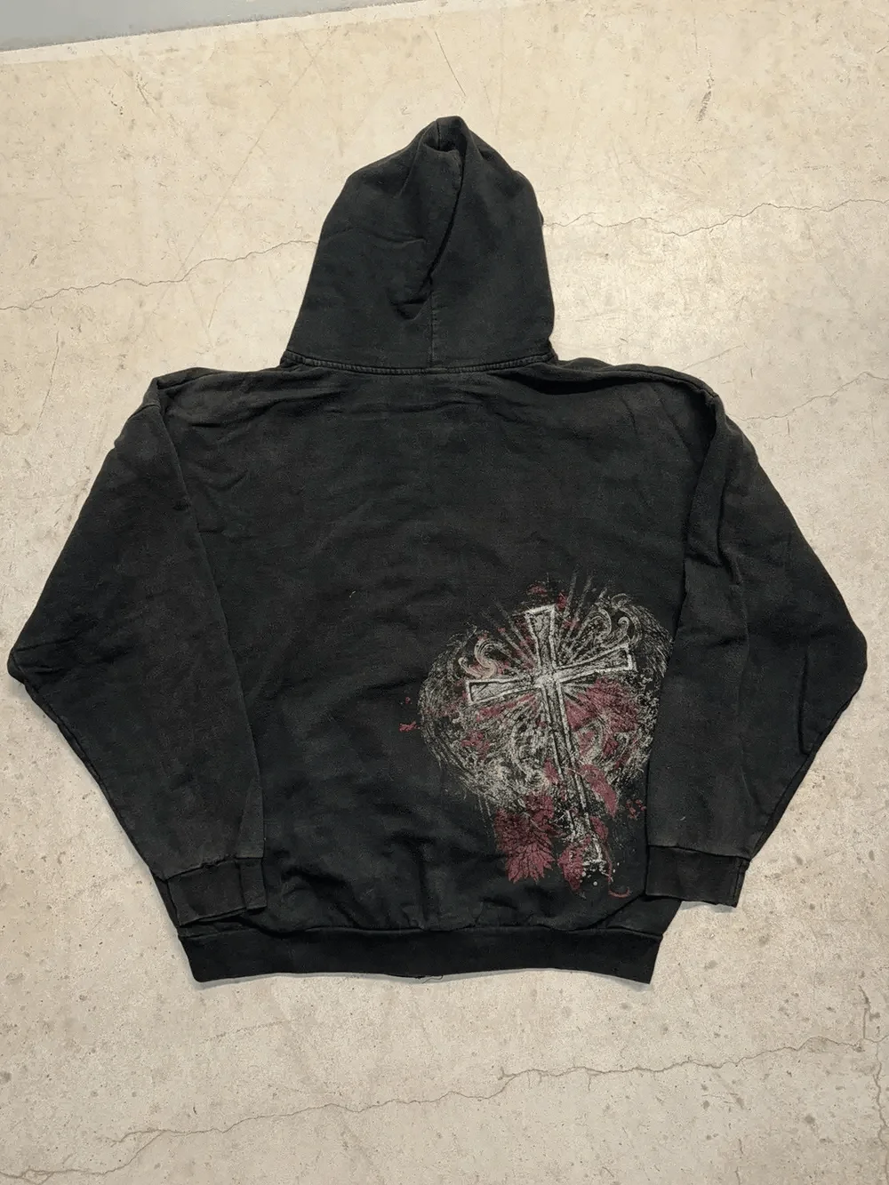 Mens Black Zip Hoodie Skull Print Dark Style Cotton Streetwear Jacket Casual Long Sleeve Pullover Hooded Sweatshirt Graphic