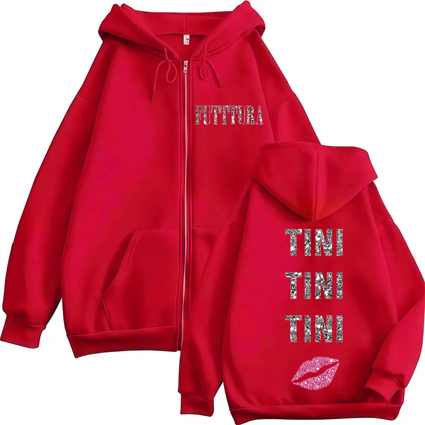 Singer TINI STOESSEL FUTTURA Tour 2025 Zip Up Hoodie Men Women Fashion Harajuku Jacket Sweatshirt Vintage Oversized Zipper Hoody