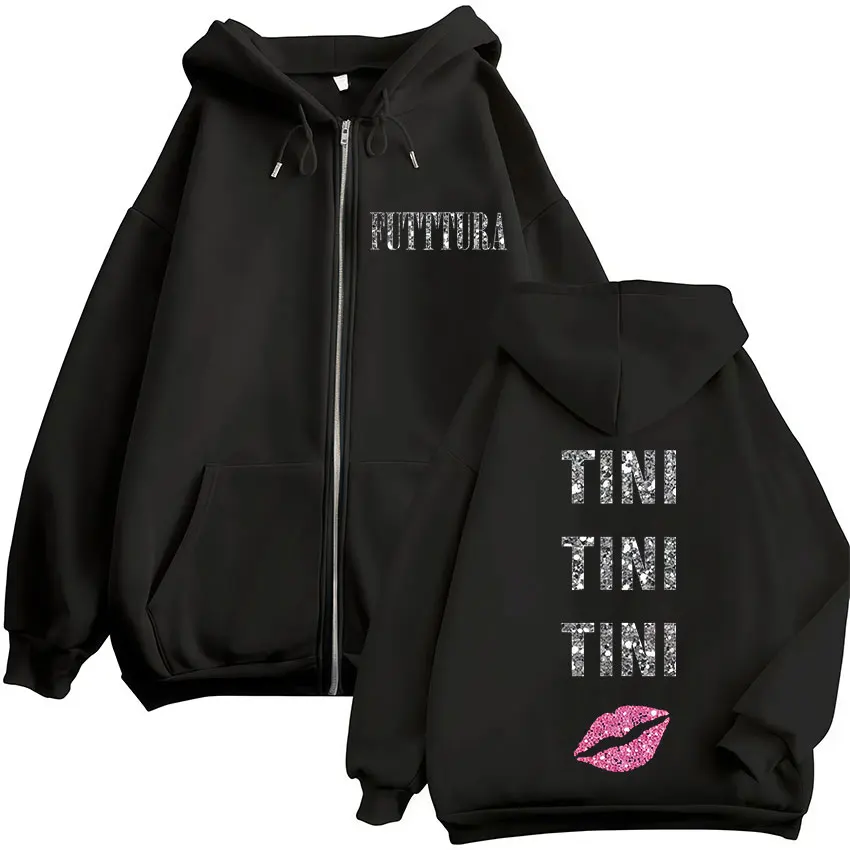 Singer TINI STOESSEL FUTTURA Tour 2025 Zip Up Hoodie Men Women Fashion Harajuku Jacket Sweatshirt Vintage Oversized Zipper Hoody
