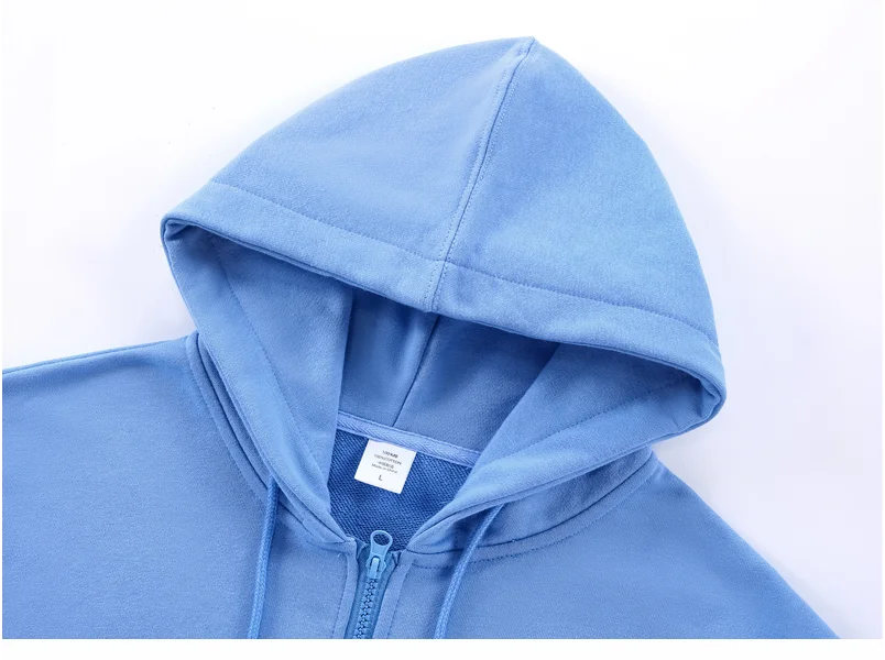 100% Cotton Hoodie Custom Logo Casual Zipper Hoodie Printing Company Design Quality Thin Sweatshirt Embroidery Personality Brand