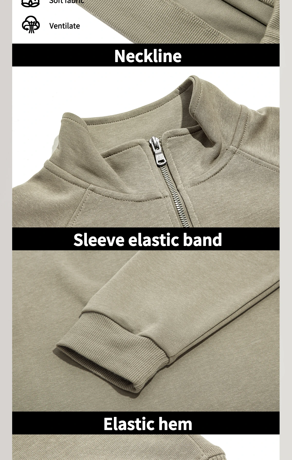 CHCH Men's Sweatshirt Autumn Fashion Long Sleeved Men's Sweatshirt Casual Half Zipper Design Classic Versatile Men's Pullover