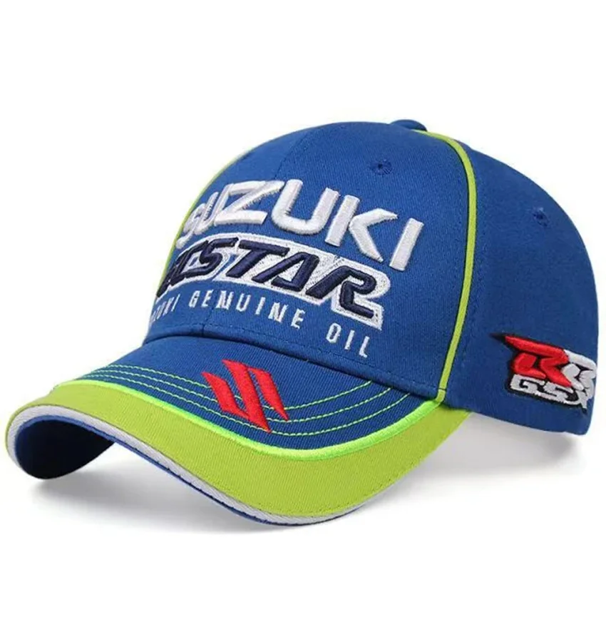 Suzuki Motorcycle Racing Baseball Cap, Men's and Women's Casual and Fashionable Embroidered Curved Brim Sun Hat