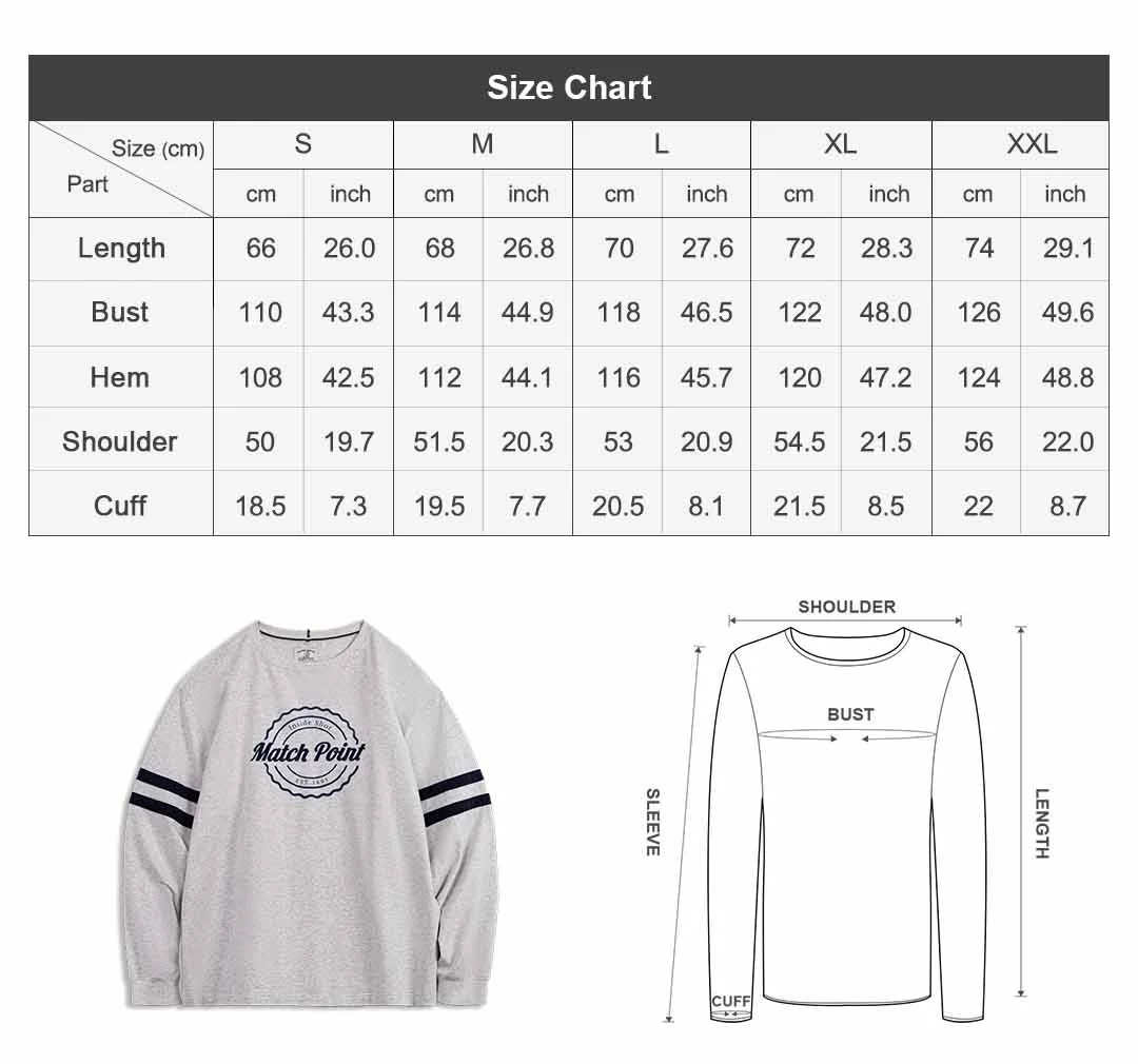 Maden Men‘s Retro Striped Embroidery Sweatshirt Grey Lightweight Crewneck Long Sleeve Top Thin Knit Pullover for Spring Autumn