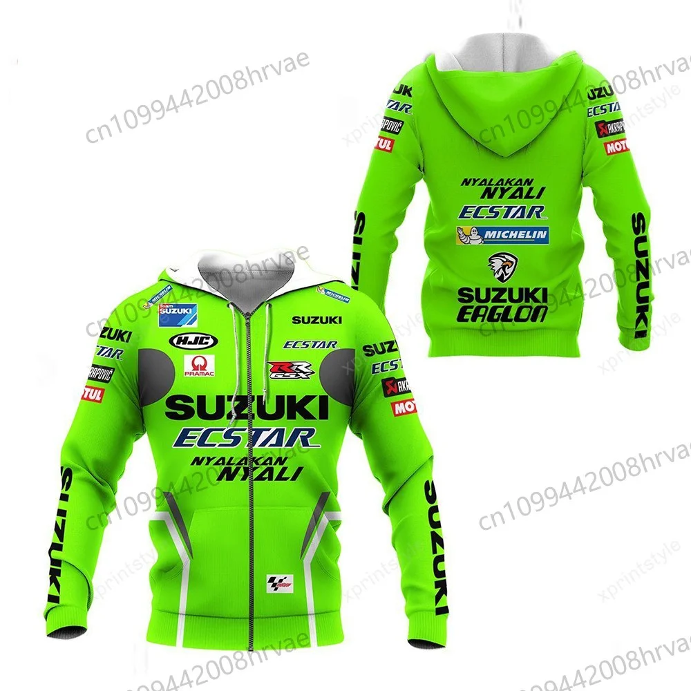 Spring and Autumn 2026 New Popular Suzuki Hoodie 3D Printing Sports Pullover Men's and Women's Motorcycle Jackets Hip Hop Street