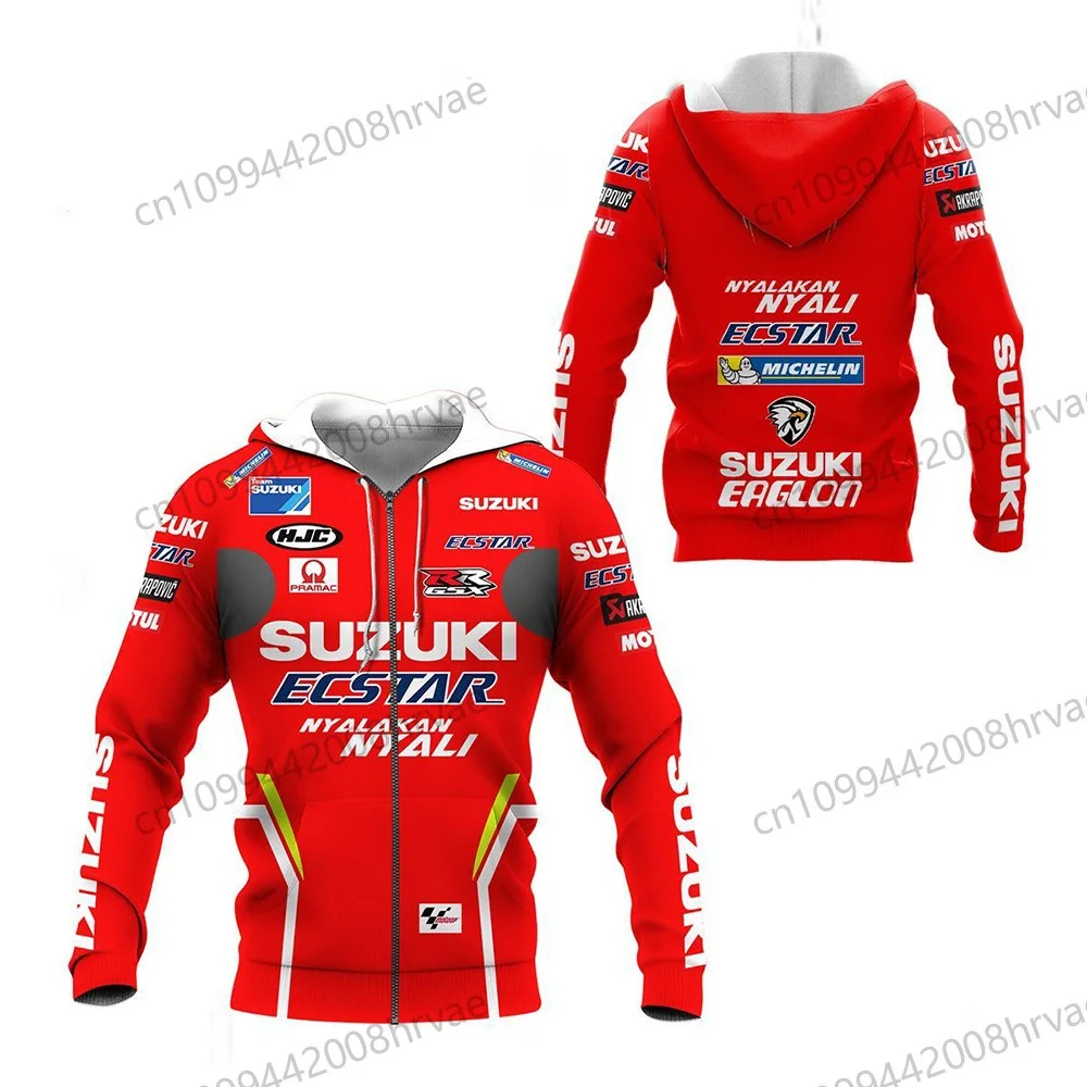 Spring and Autumn 2026 New Popular Suzuki Hoodie 3D Printing Sports Pullover Men's and Women's Motorcycle Jackets Hip Hop Street
