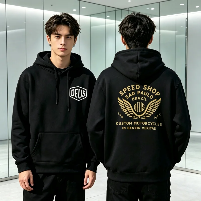 2025 DEUS Y2K ENDURO New Autumn Popular letter graphic hoodies Sweatshirt Y2K High Quality Casual Fashion letter Printed Tops