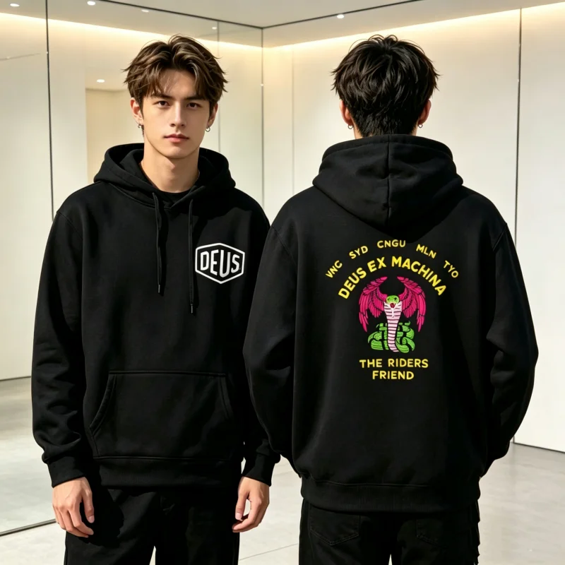 2025 DEUS Y2K ENDURO New Autumn Popular letter graphic hoodies Sweatshirt Y2K High Quality Casual Fashion letter Printed Tops