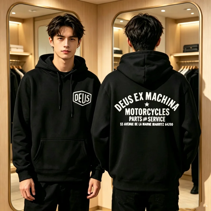 2025 DEUS Y2K ENDURO New Autumn Popular letter graphic hoodies Sweatshirt Y2K High Quality Casual Fashion letter Printed Tops