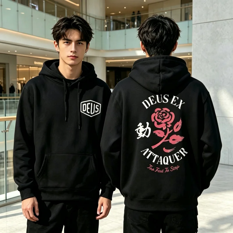 2025 DEUS Y2K ENDURO New Autumn Popular letter graphic hoodies Sweatshirt Y2K High Quality Casual Fashion letter Printed Tops