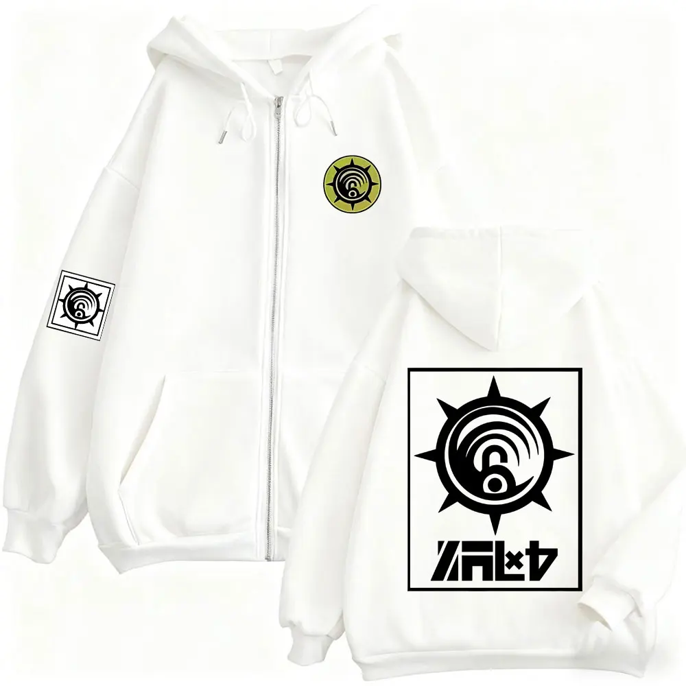 Anime Gachiakuta Enjin Same Style Zipper Hoodie Men Women Casual Oversized Zip Up Jacket Unisex Manga Cosplay Zip Up Sweatshirts
