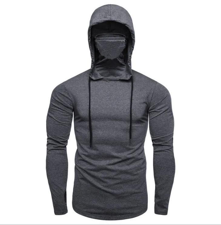 2027 Men Solid Color Hoodies Autumn Leisure Fitness Sweatshirt Men's Thin Sweater Hooded Long-Sleeved Hoodie M-5XL