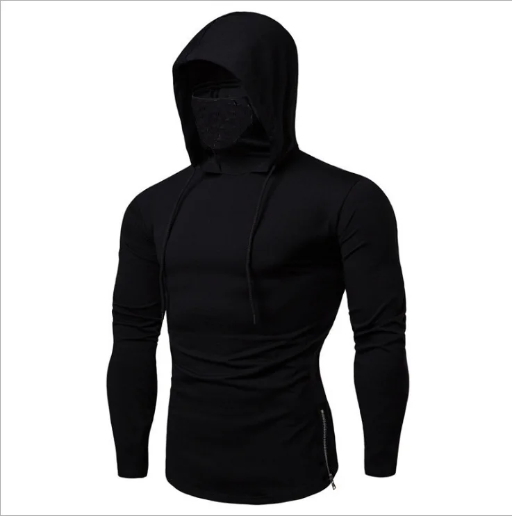 2027 Men Solid Color Hoodies Autumn Leisure Fitness Sweatshirt Men's Thin Sweater Hooded Long-Sleeved Hoodie M-5XL