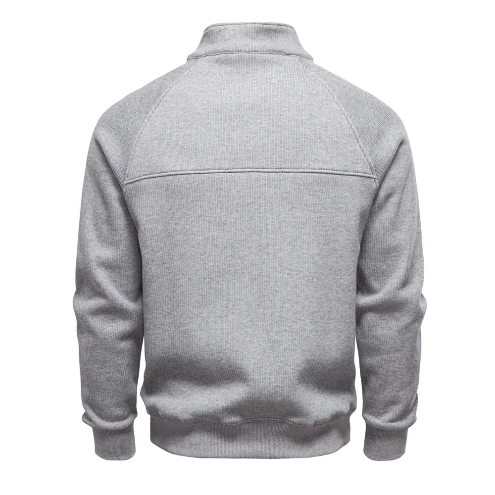 AIOPESIN Brand Men Winter Thermal Sweater Cotton Zipper Slim Fit Thermal Underlayer Top Luxury Soft Shell Pullover Sweatshirt