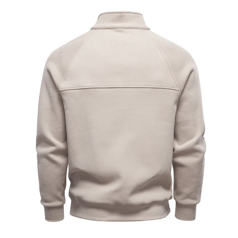 AIOPESIN Brand Men Winter Thermal Sweater Cotton Zipper Slim Fit Thermal Underlayer Top Luxury Soft Shell Pullover Sweatshirt
