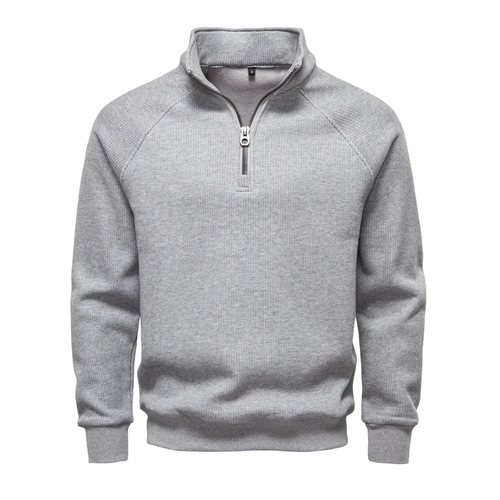 AIOPESIN Brand Men Winter Thermal Sweater Cotton Zipper Slim Fit Thermal Underlayer Top Luxury Soft Shell Pullover Sweatshirt