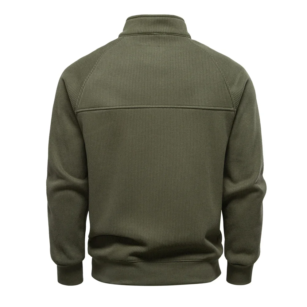 AIOPESIN Brand Men Winter Thermal Sweater Cotton Zipper Slim Fit Thermal Underlayer Top Luxury Soft Shell Pullover Sweatshirt