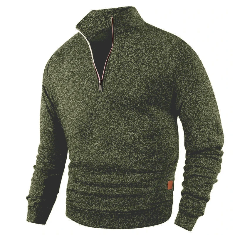 Animal Game Men's Half Zipper Sweatshirts Long Sleeve Solid Pullover Turtleneck Streetwear Warm Jacket Sport Coats Outerwear