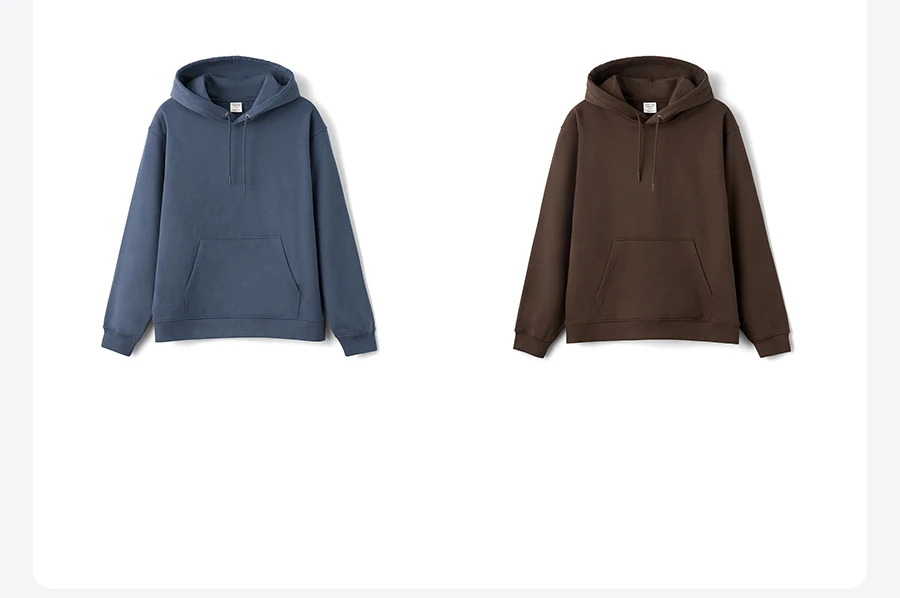 SIMWOOD 2026 Autumn Winter New Oversized Hoodie 340gsm Carbon Brushed Lining Fabric Sweatshirt Basic Embroidery Logo Pullover