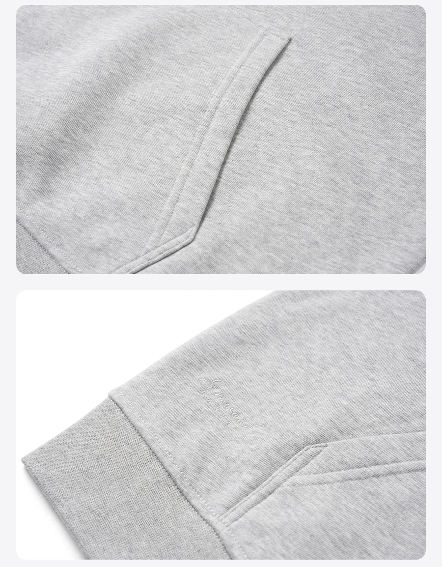 SIMWOOD 2026 Autumn Winter New Oversized Hoodie 340gsm Carbon Brushed Lining Fabric Sweatshirt Basic Embroidery Logo Pullover
