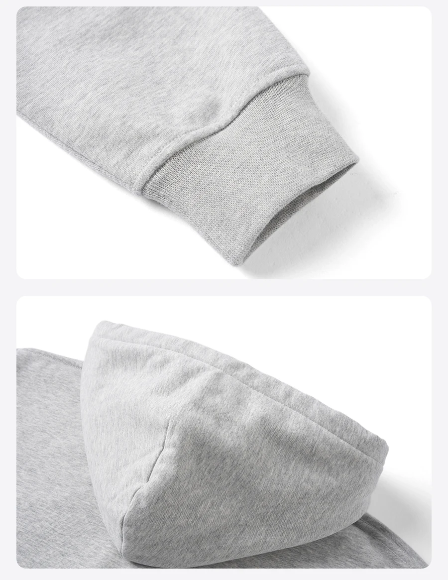 SIMWOOD 2026 Autumn Winter New Oversized Hoodie 340gsm Carbon Brushed Lining Fabric Sweatshirt Basic Embroidery Logo Pullover