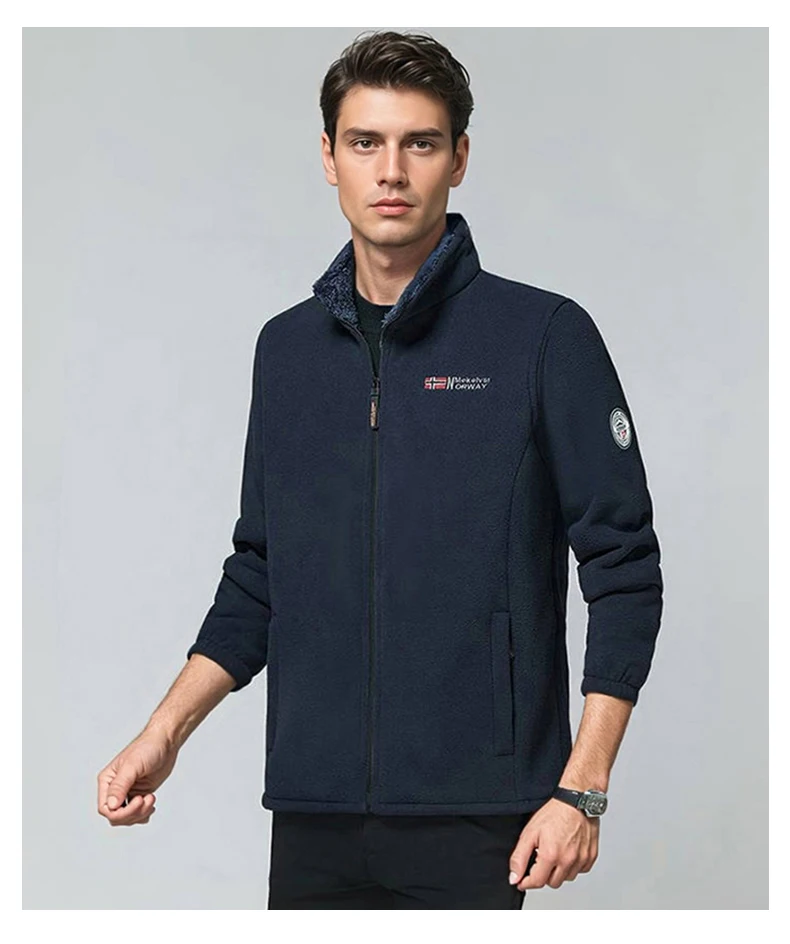 Men Tactical Softshell Fleece Hiking Hoodies Soft Polar Fleece Jacket Men Winter Bomber Jacket Men Thickened Cardigan Hoodies