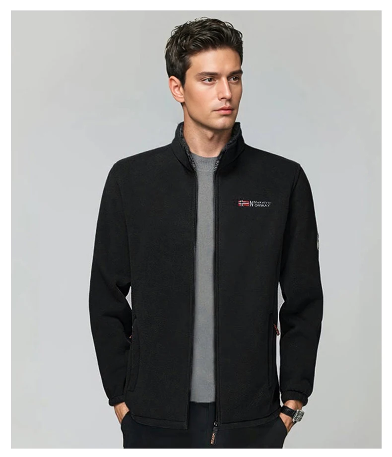 Men Tactical Softshell Fleece Hiking Hoodies Soft Polar Fleece Jacket Men Winter Bomber Jacket Men Thickened Cardigan Hoodies