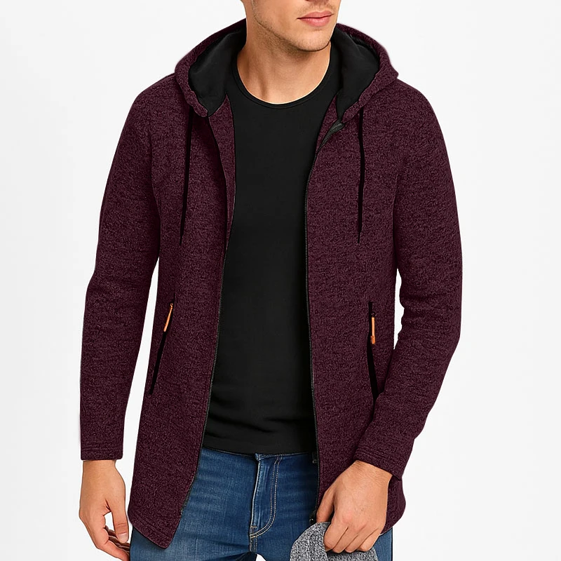 Men Sweatshirts Casual Hooded for Men with Zip Pockets Full Zip Long Sleeve Sweatshirt Sports Hooded Jacket Oversize Outerwear