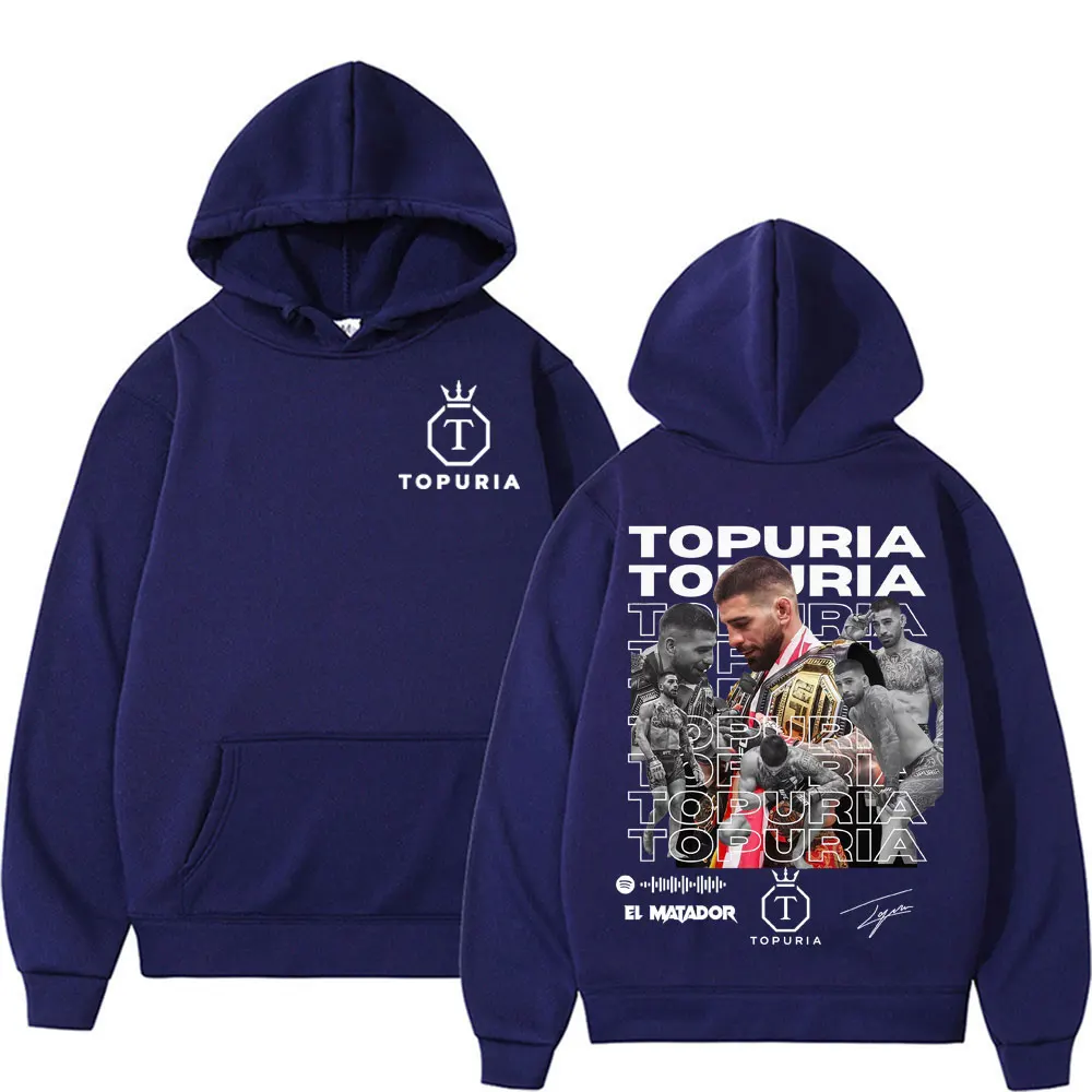 El Matador Ilia Topuria Vintage Graphic Hoodies Men's Clothing Fashion Gothic Oversized Hoodie Casual Fleece Comfort Sweatshirts