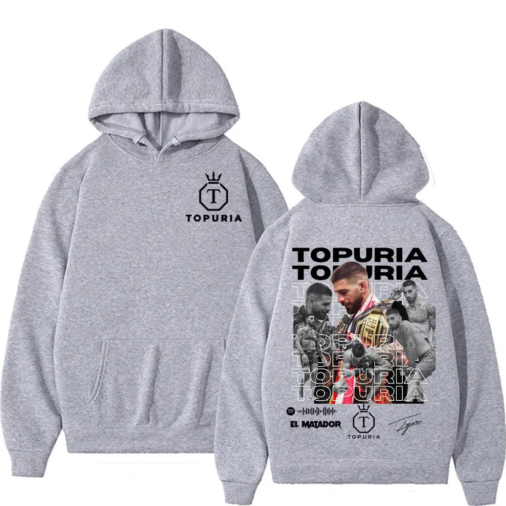 El Matador Ilia Topuria Vintage Graphic Hoodies Men's Clothing Fashion Gothic Oversized Hoodie Casual Fleece Comfort Sweatshirts