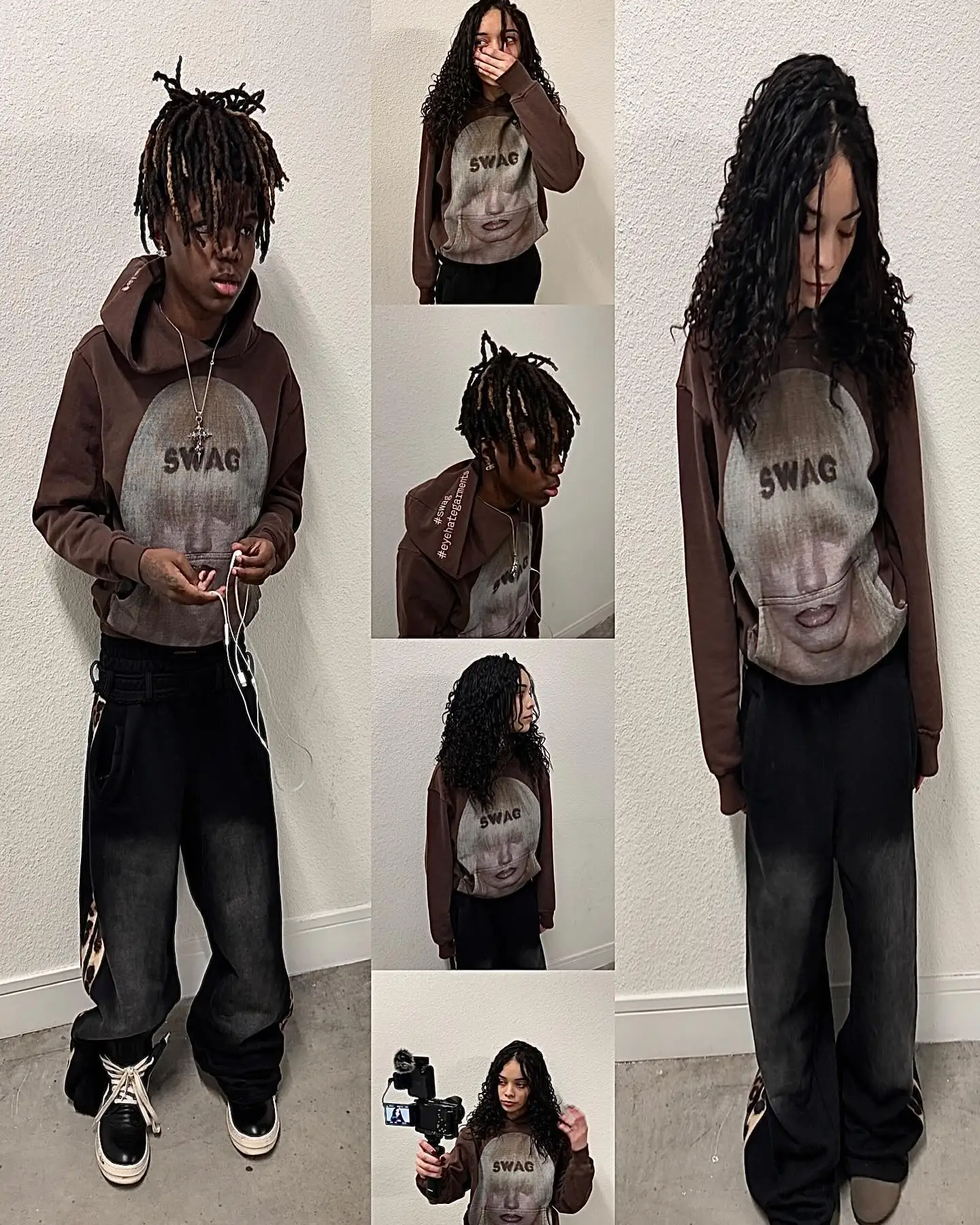 Harajuku Casual Letter Zip Oversized Hoodie Grunge Streetwear Gothic Sweatshirt Hoodies Women Tops Men Clothing Goth Y2k Clothes