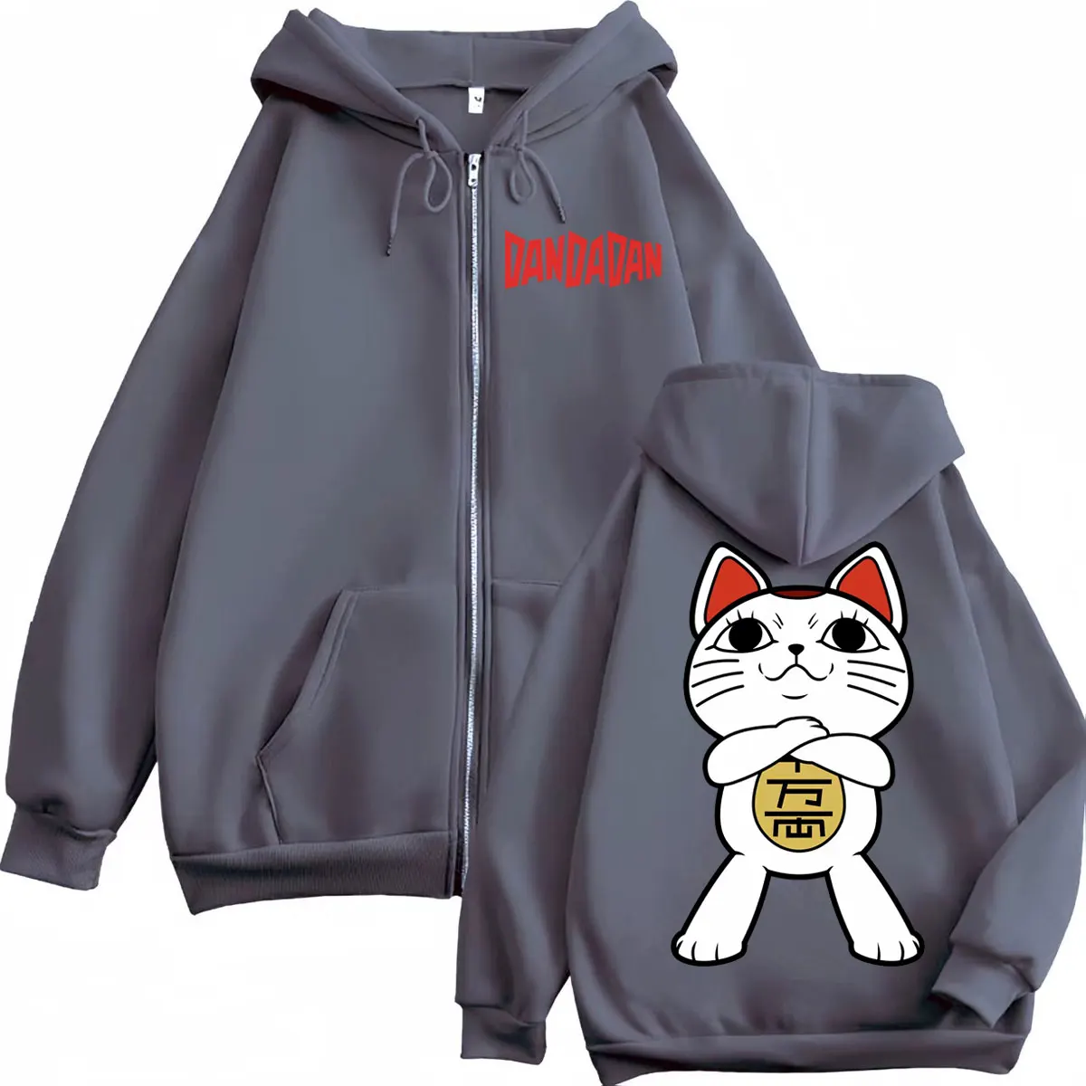 Anime Dandadan Turbo Granny Graphic Zipper Hoodies Men Women Fashion Cartoon Zip Up Sweatshirts High Quality Fleece Pullovers