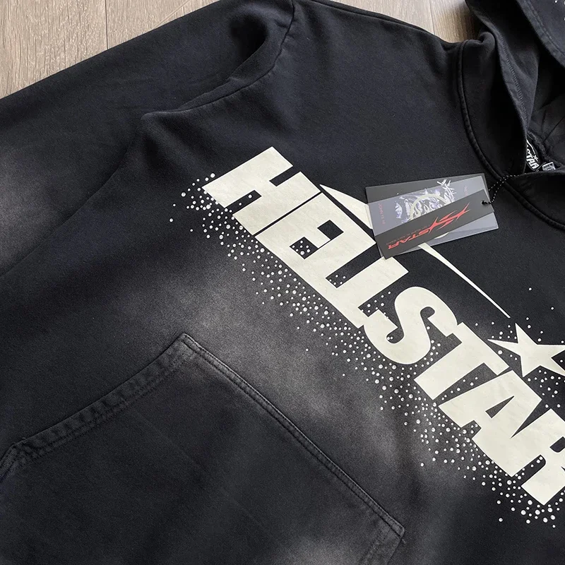 HS Wash Water Heavy Diamond Set Casual Hoodie