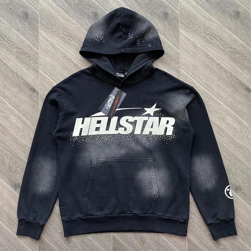 HS Wash Water Heavy Diamond Set Casual Hoodie
