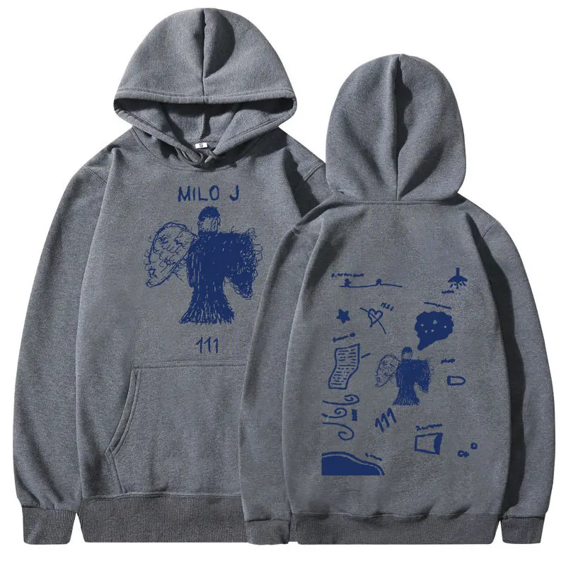 Rapper Milo J 111 Album Merch Hoodies Men's Women Clothing Harajuku Hip Hop Sweatshirts Vintage Long Sleeve Pullovers Streetwear
