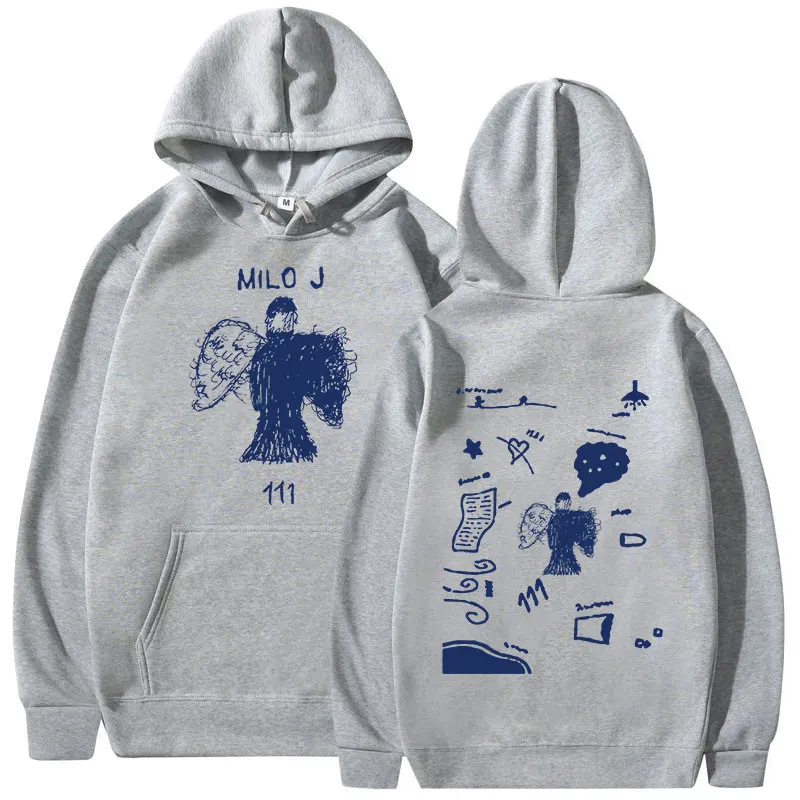 Rapper Milo J 111 Album Merch Hoodies Men's Women Clothing Harajuku Hip Hop Sweatshirts Vintage Long Sleeve Pullovers Streetwear