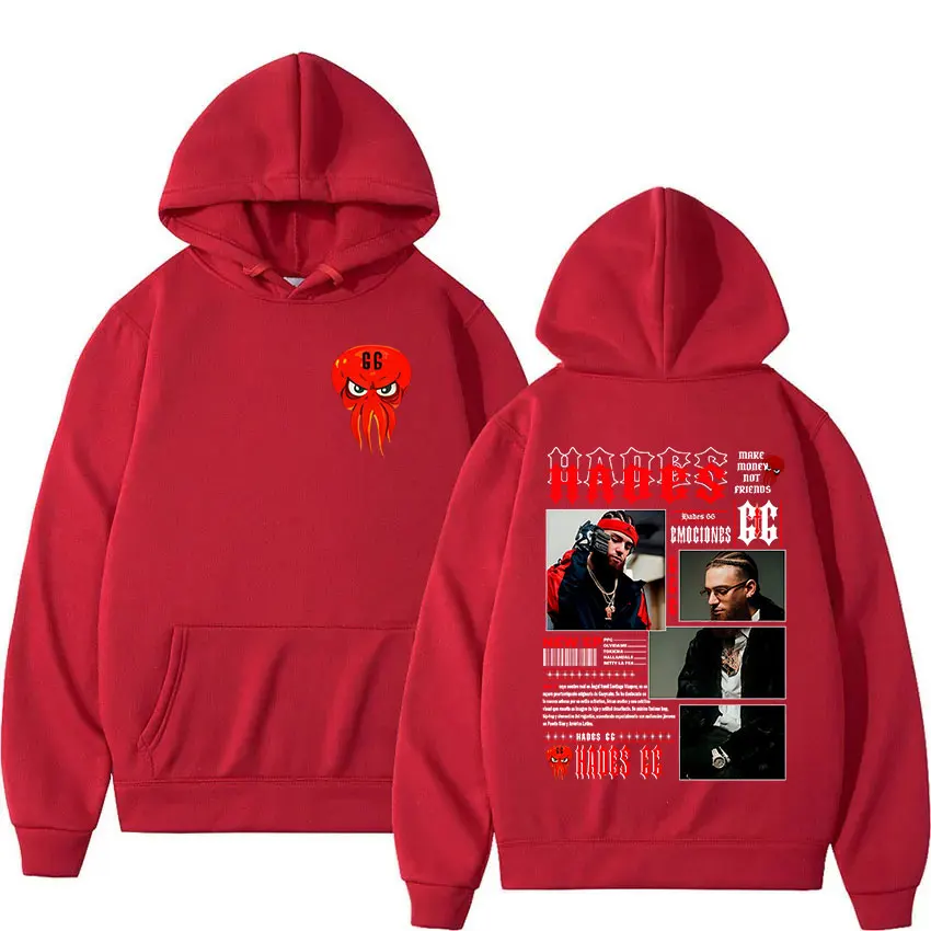 Rapper Hades 66 2025 Album Graphic Cover Hoody Men's Clothing Gothic Long Sleeve Sweatshirt Y2K Vintage Oversized Fleece Hoodies