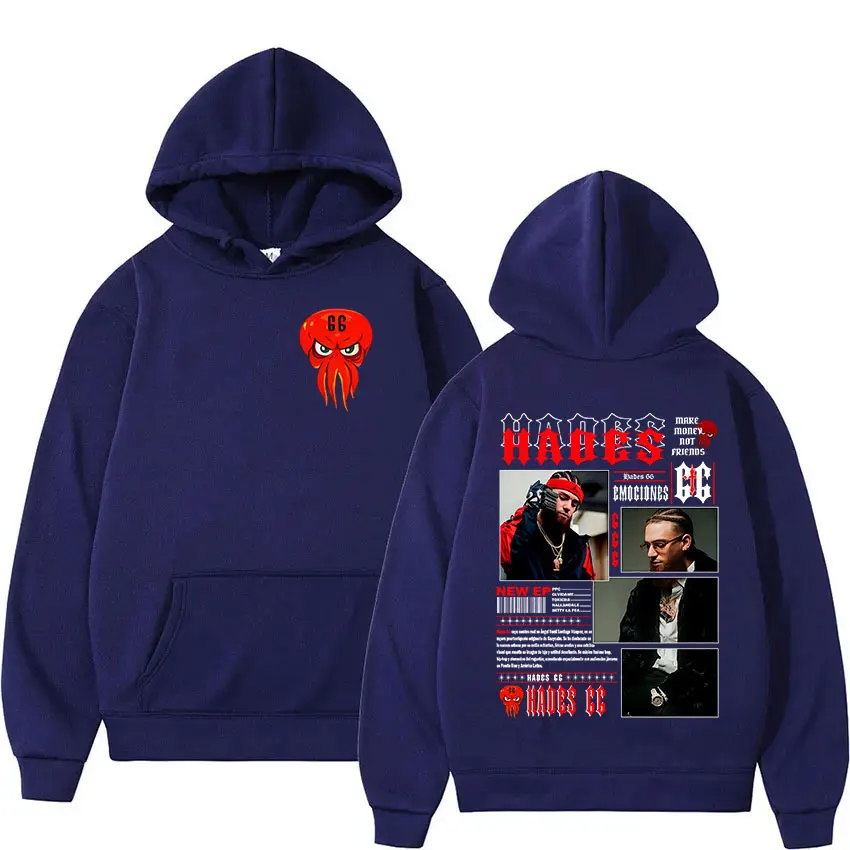Rapper Hades 66 2025 Album Graphic Cover Hoody Men's Clothing Gothic Long Sleeve Sweatshirt Y2K Vintage Oversized Fleece Hoodies